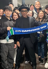 Breaking Bad actor Giancarlo Esposito was a special guest at the Canucks-Jets game on Saturday night and had a blast.